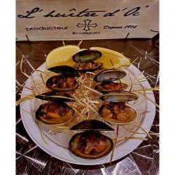 6 Palourdes ouvertes crues